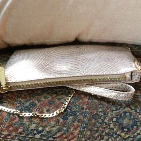Blush Metallic Snakeprint Crossbody Wristlet from Charming Charlie - Picture 2 of 6